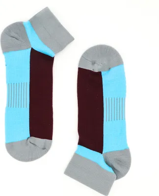 Produktbild von MEGAGROUP Quarter Socken Kurzschaft Frottee 2 Paar 40-44 Low Cut blau braun für Sport