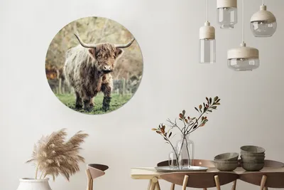 Produktbild von MuchoWow® - Wand-Kreis - Wohnzimmer - Bild - Runde - Wanddeko - Dibond - Kunstdrucke