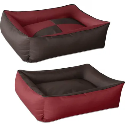 Produktbild von BedDog 2in1 Hundebett,(L) ca. 80x65x18cm,SULTAN (rot/braun)