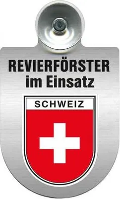 Produktbild von Einsatzschild Windschutzscheibe incl. Saugnapf - Revierförster im Einsatz - 309376 - incl. Regionen nach Wahl Color - Region Schweiz