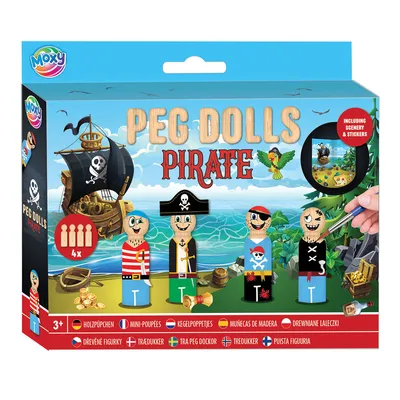 Obrázok produktu pre Sada na maľovanie drevených bábik Piráti