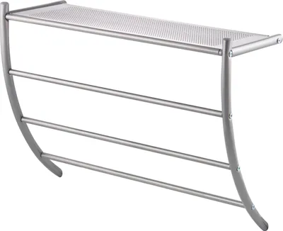 Immagine prodotto di bremermann portasciugamani con ripiano 2in1, 3 portasciugamani, 56 x 43,5 cm, grigio