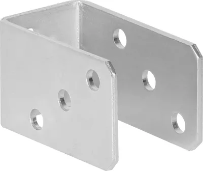 Immagine prodotto di ADGO Base per aste, supporto per pali, piede per pali 60 mm, avvitabile, a forma di U