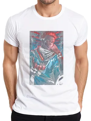 Productafbeelding van Jujutsu Kaisen, Sukuna, Demonenkoning, Vuurklauw, Anime, Heren T-shirt, Wit, 3XL