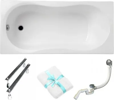 A collage showing a bathtub and its accessories.