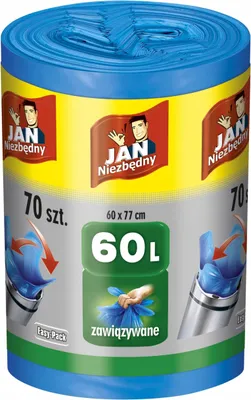 Image de Sacs poubelles Jan Niezbędny Easy Pack 60 L, 70 pièces
