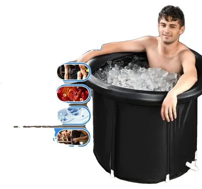 Immagine prodotto di Vasca da bagno gonfiabile, capacità 290 litri, design portatile, nera