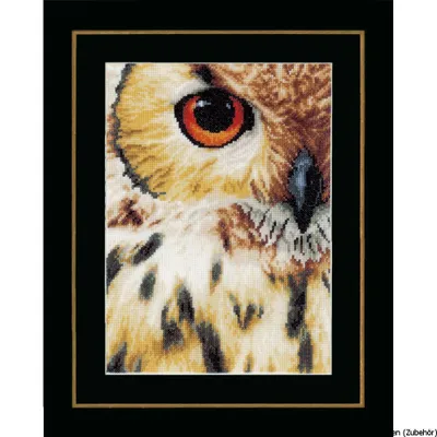Produktbild von Lanarte Kreuzstichset "Owl i Counting fabric", Zählmuster