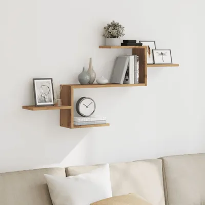 Image de Maison Exclusive - Étagère murale Chêne Artisan 104x15x49 cm Matériau dérivé du bois