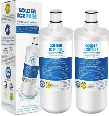 Immagine prodotto di 2 filtri per l'acqua compatibili con i modelli Whirlpool WFC2800A, 3US-AF01, 3US-AS01 e AP Easy per frigoriferi