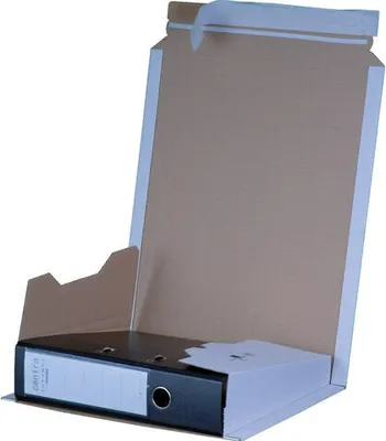 Produktbild von 20x Ordnerversandkarton 320x290x35-80mm für A4 Ordner 35-80mm weiß
