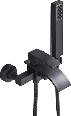Immagine prodotto di Miscelatore da bagno, design contemporaneo, struttura in ottone resistente, nero opaco A