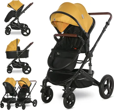 Produktbild von Lorelli Boston Kinderwagen 2-in-1 – Babywanne & Sportsitz, verstellbar, große Räder, Federung, UV50+ Verdeck, bis 22 kg, kompakt faltbar