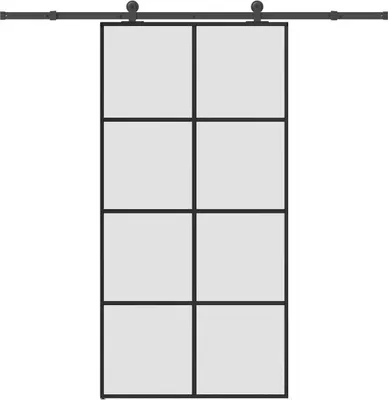 Image de Porte coulissante et kit de quincaillerie 102,5x205cm Verre ESG