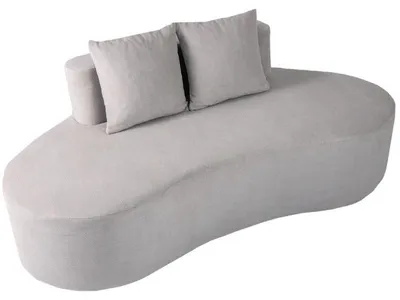 Obrázek produktu pro Pohovka se 2 polštáři a nízkým opěradlem TH32986DE, 199 x 97 x 68 cm, šedá