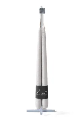 Produktbild von Rasteli Luz Your Senses Metall-Tischkerzen, silberfarben, Durchmesser 2,40 cm, Höhe 30 £ pro 2 Stück