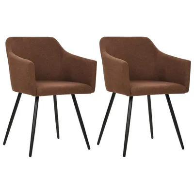 Produktbild von Esszimmerstühle 2 Stk. Braun Stoff
