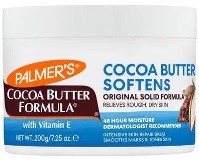 Obrázok produktu pre Palmer's Cocoa Butter Formula Original Solid Formula, Maslo, Hydratačný, Výživný, Zmäkčovadlo, Suchá koža, Hrubá pokožka, 100 g, kakaové maslo, Hrniec