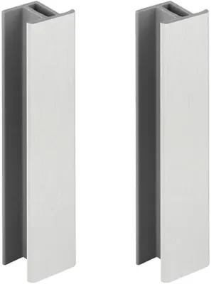 Produktbild von 2 Stück Verbinder für 100 mm Sockelleisten in Silber für die Küche