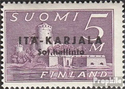 Produktbild von Briefmarken Finnische Bes. Ostkarelien 1941 Mi 6I postfrisch Aufdruckausgabe