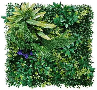 Produktbild von Kunstgras-Wandpaneel, 8 Stücke, 50,8 x 50,8 cm, 3D-Buxus-Haagpaneel für Innen- und Außendekoration, Privatschirm für den Garten