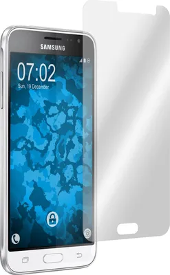 A smartphone screen protector is shown next to a smartphone.