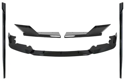 Produktbild von Aero Bodykit Stoßstange Lippe Splitter für BMW F95 X5M Competition 2018+ Glänzend Schwarz.