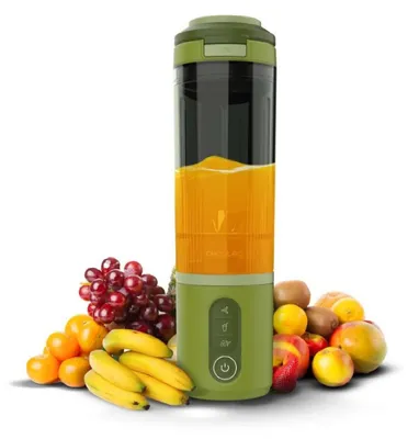 Immagine prodotto di Cecotec Frullatore monoporzione Power Titanium Shake2Go, colore verde. Potenza: 180 W, bicchiere in Tritan da 600 ml senza BPA, 3 programmi automatici.