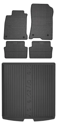 Imagen del producto de Alfombrillas de goma + bandeja de maletero para Renault Laguna III 2007-2015 (familiar) – juego de 5 piezas, , a medida – Wielganizator SolidPRO