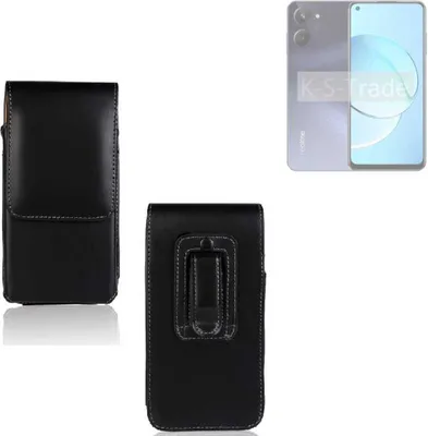 Produktbild von K-S-Trade Gürteltasche kompatibel mit Realme 10 Schutz Hülle Handy Hülle mit Magnetverschluss Holster in schwarz