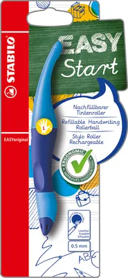Product packaging for a STABILO EASYoriginal rollerball pen.