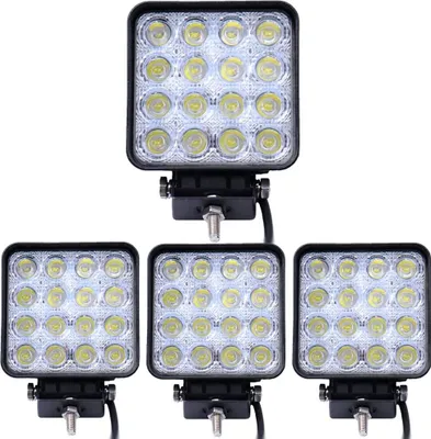 Produktbild von Greenmigo 4X 48W LED Lampe Scheinwerfer kaltweiß Rücklicht für KFZ Arbeitsscheinwerfer wasserfest IP67