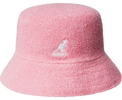 Kangol Frottee Bermuda Bucket Hat Fischerhut mit Logo-Stick in rosa