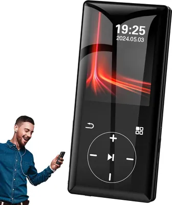 Produktbild von 2.4" MP3 Player 64GB mit Bluetooth 5.0, HiFi Musikplayer, Lautsprecher, Touchscreen, FM, Aufnahme, E-Book