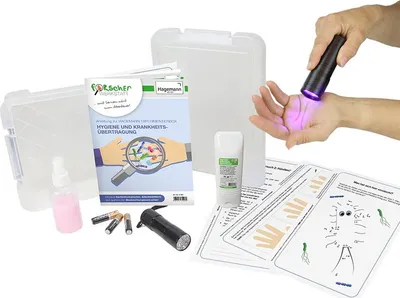 Produktbild von TimeTEX Experimentier-Box "Hygiene und Krankheitsübertragung", 6-tlg.