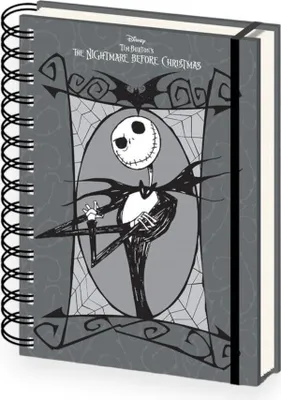 Image de The Nightmare Before Christmas - Carnet de notes "Spooky", A5 PM8336 (Taille unique) (Gris/Noir/Blanc)