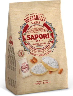 Produktbild Sapori Ricciarelli Almond Mandel traditionelles süßes Gebäck 120g