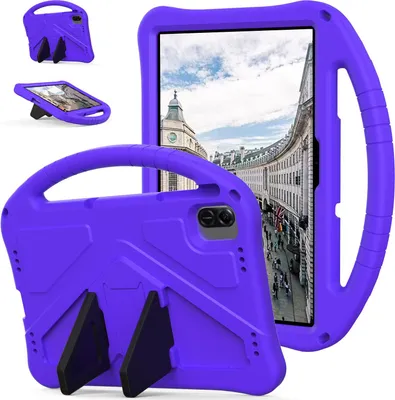 Obrázek produktu pro Dětské pouzdro pro Infinix Xpad 11" 2024, EVA lehké nárazuvzdorné pouzdro s skládacím stojánkem a rukojetí Fialová