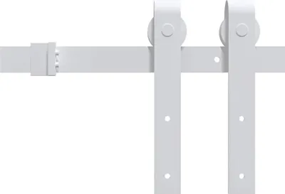 Produktbild von Cloris Designermöbel Schiebetürbeschlag 200cm Stahl Weiß - 2026Neu181561 - Türen & Zubehör