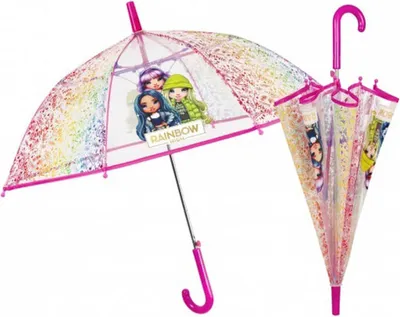 Produktbild von Perletti regenschirm RAINBOW HIGH automatisch transparent