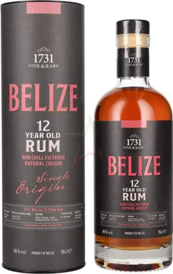 Produktbild von 1731 Fine & Rare BELIZE 12 Years Old Single Origin Rum 46 %  0,70 lt.