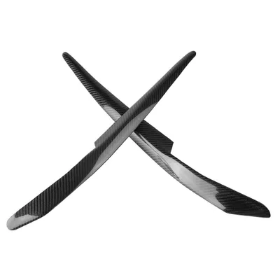 Image de 2 pièces de recouvrements de phares en fibre de carbone, style sourcils, pour Mitsubishi Lancer EVO X 10, modèles de 2008 à 2014