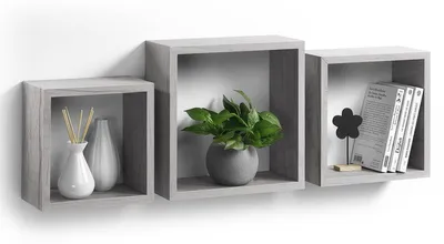 Produktbild von Wandregale, 3er-Set, quadratisch