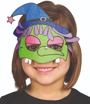 Produktbild von Rubies Kindermaske 6245600 Hexe, Maske Halloween, Karneval