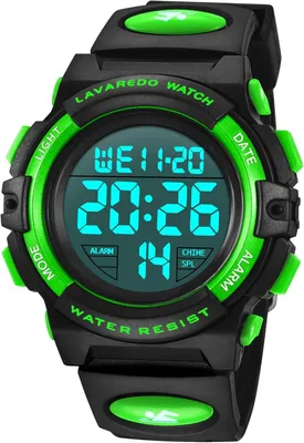 Produktbild von Armbanduhr Digital Uhren für Kinder 50M Wasserdicht Sports Outdoor Digitaluhr Kinder Silikon Wecker/Stoppuhr/LED-Licht/Stoßfest/Datum, Elektronische