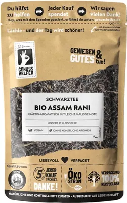 Produktbild von Assam Rani , lose, kräftig aromatischer schwarzer Tee, lecker malzig im Geschmack, 5 x 100g