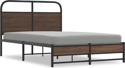 Zdjęcie produktu dla Łóżko bez materaca, 140x190 cm, brązowy dąb