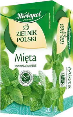Zdjęcie produktu dla Herbata miętowa ziołowa w torebkach ekspresowych 20 sztuk