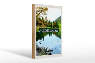 Produktbild von Holzschild Reise 20x30cm Millstätter See Natur Wald Urlaub