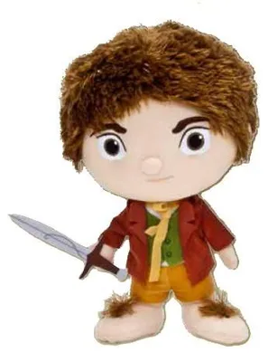 Immagine prodotto di Lo Hobbit Bilbo, peluche di 25 cm in confezione da esposizione
